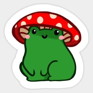 Kawaii Mushroom Frog Sticker